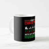 私のホットな新婚夫との最初のクリスマス アガる コーヒーマグカップ (正面左)