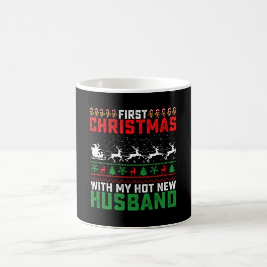 私のホットな新婚夫との最初のクリスマス アガる コーヒーマグカップ (中央)
