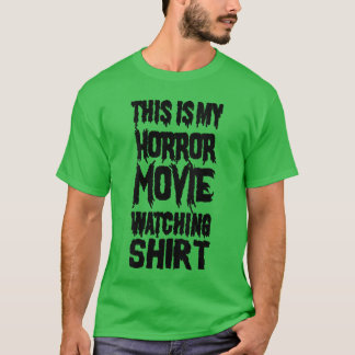 私のホラー映画鑑賞は女性のしぐさ Funny Horror Tシャツ