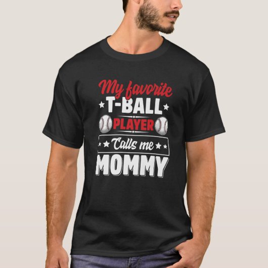 私のボお気に入りのールプレーヤーは私をママ母ダと呼ぶ Tシャツ (正面)