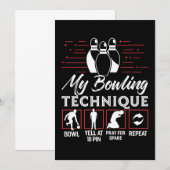 私のボウリング技術 招待状 (正面/裏面)