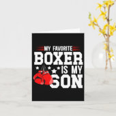 私のボクお気に入りのサーは私の息子ボクシングパパボクシングファース カード (黄色い花)