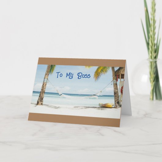 **私のボスに**君は「素晴らし誕生日」に値する カード (正面)