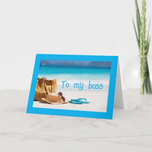 **私のボスに**君は「素晴らし誕生日」に値する カード (正面)