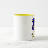 私のボスはジェイ・レノのように見えます ツートーンマグカップ (中央)