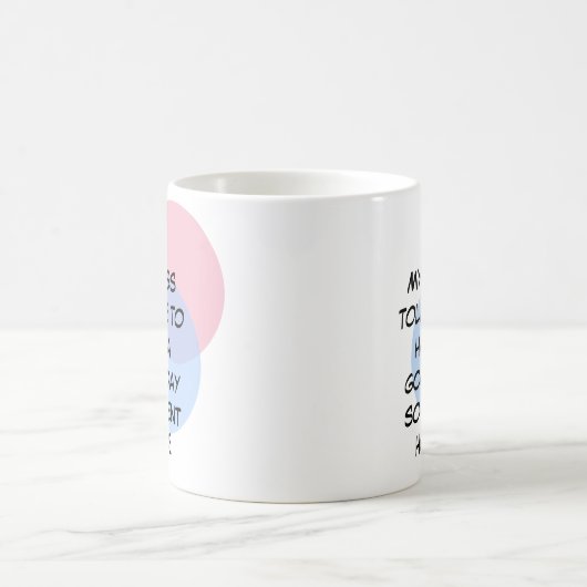 私のボスは私に良い一日を過ごせと言ったので家に帰った。 コーヒーマグカップ (中央)