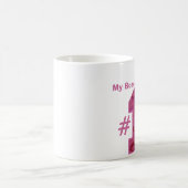 私のボスは第1名前をカスタムするの暗いピンクの迷彩柄です コーヒーマグカップ (中央)