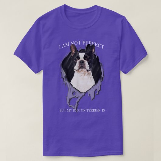 私のボストンテリアは完璧な犬だ Tシャツ (デザイン正面)
