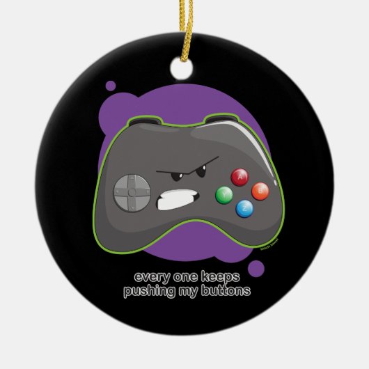 私のボタンを押して下さい セラミックオーナメント (正面)
