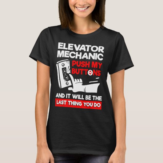 私のボタンを押すと、それが最後の事になる Tシャツ (正面)