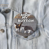私のボタン猫のミームに接吻して下さい 缶バッジ (インサイチュ)