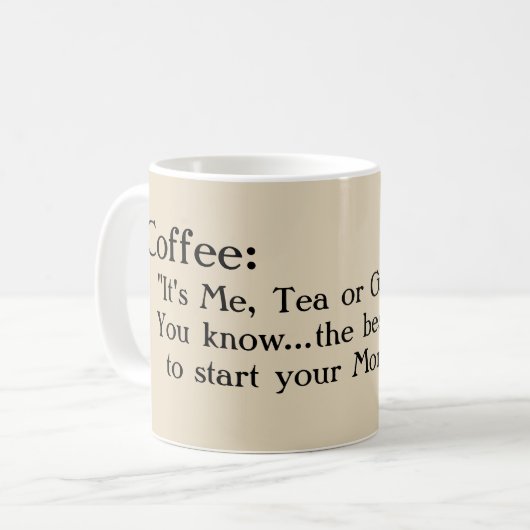 "私のボーイフレンドのためのおもしろいで、甘いコーヒー・マグ、! " コーヒーマグカップ (正面左)