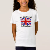 私のボーイフレンドは英語…です Tシャツ (正面)
