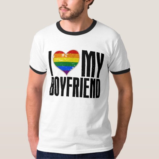 私のボーイフレンドを愛して下さい Tシャツ (正面)