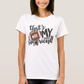 私のボーイフレンド番号ゲーム日Tしサッカー Tシャツ (正面)