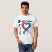 私のボーイフレンド私の英雄愛国心が強い米国のリボン Tシャツ (正面フル)
