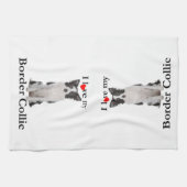 私のボーダーコリーの台所タオルを愛して下さい キッチンタオル (横)