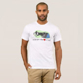 私のボーダーコリーはFlyballのTシャツを愛します Tシャツ (正面フル)