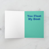 私のボートの挨拶状、DenisGastonArtを浮かべます カード (内部)