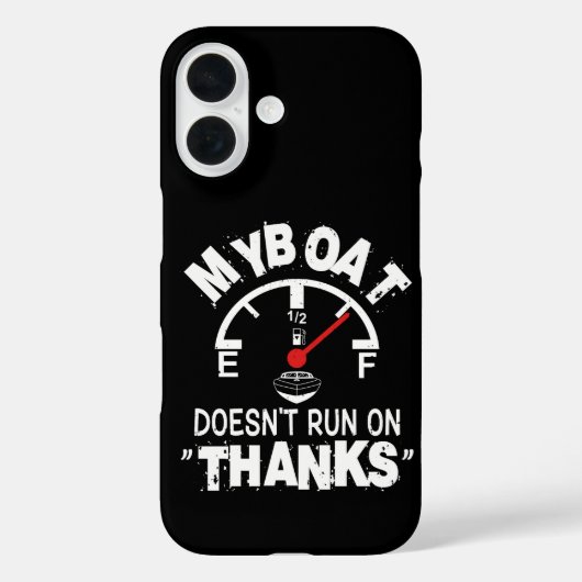 私のボートは感謝では動かない、面白い船長へのギフト Case-Mate iPhoneケース (裏面)
