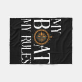 私のボートを修理する私のルール船のホイールキャプテンノーティカ フリースブランケット (正面(横))