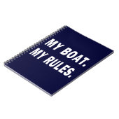 私のボート。 私の規則-おもしろいな船遊び ノートブック (左側)