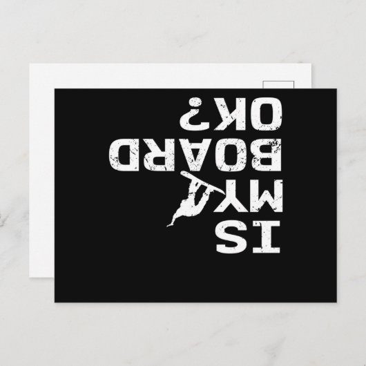 私のボードOkスノーボードフリースタイルのスタントウィンター ポストカード (正面/裏面)