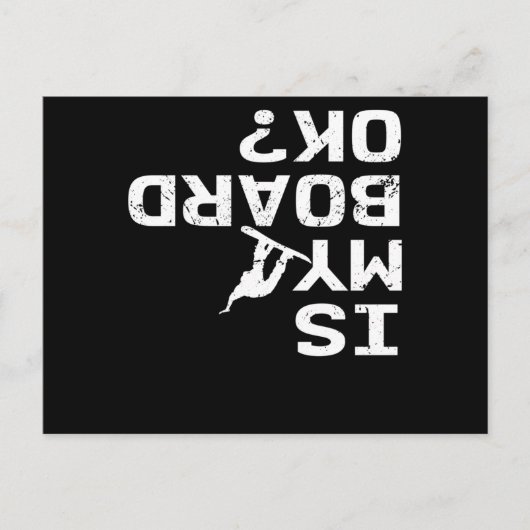 私のボードOkスノーボードフリースタイルのスタントウィンター ポストカード (正面)