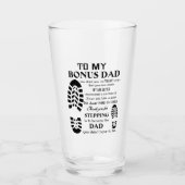 私のボーナスパパ、父の日の贈り物、パパのためのギフト タンブラーグラス (正面)