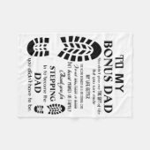 私のボーナスパパ、父の日の贈り物、パパのためのギフト フリースブランケット (正面(横))