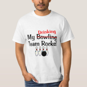 私のボーリング(飲むこと)のチーム石 Tシャツ