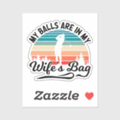 私のボールは妻のバッグのゴルフプレーヤーの夫にある シール (シート)
