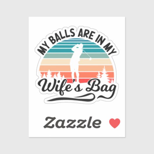 私のボールは妻のバッグのゴルフプレーヤーの夫にある シール (シート)