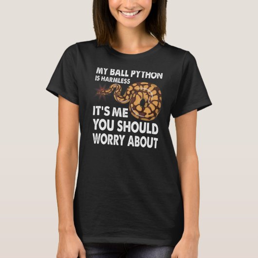 私のボールパイソンは無害なヘビだ Tシャツ (正面)