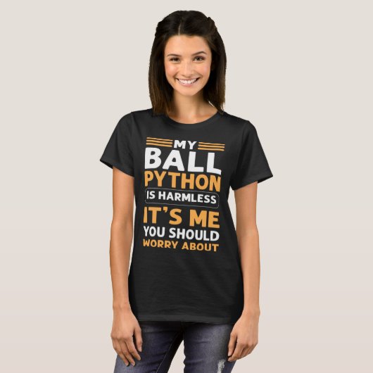 私のボールPythonは無害な王室のPython Banana Bal Tシャツ (正面フル)