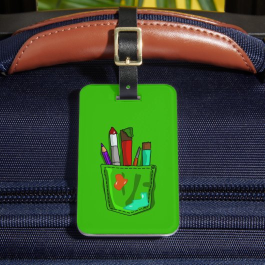 私のポケットのアート ラゲッジタグ (正面インサイチュ2)