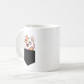 私のポケットの中の猫 コーヒーマグカップ (正面左)