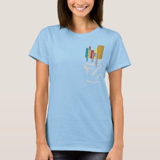 私のポケット。私のペン。(白) Tシャツ