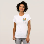 私のポケット。私のペン。(白) Tシャツ (正面フル)