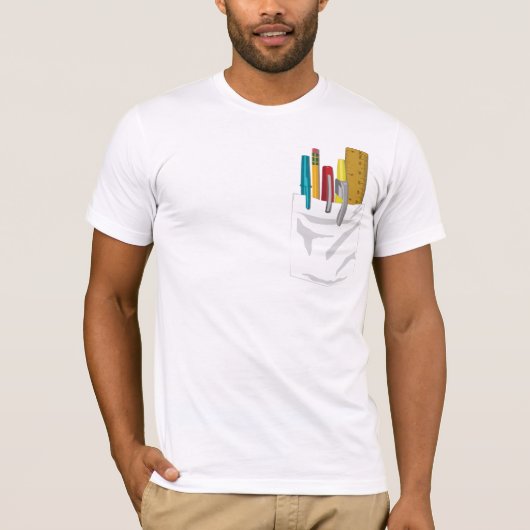私のポケット。 私のペン。 (白) Tシャツ (正面)