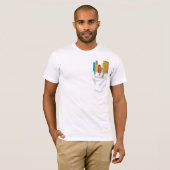 私のポケット。 私のペン。 (白) Tシャツ (正面フル)