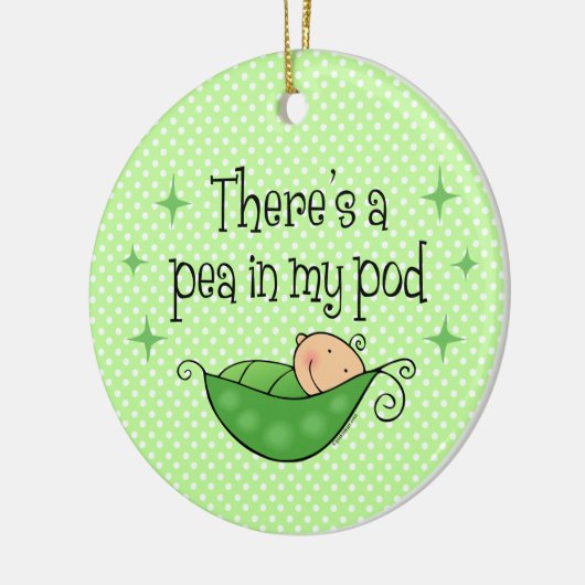 私のポッドのオーナメントのエンドウ豆 セラミックオーナメント (左)