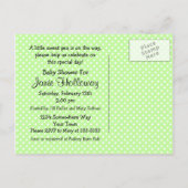 私のポッドのピー赤ちゃんシャワー葉書 インビテーションポストカード (裏面)