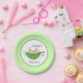 私のポッドの双生児のエンドウ豆 ペーパープレート (パーティー)