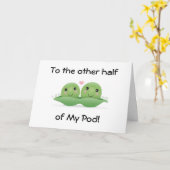 私のポッドの残りの半分を見る=双子=誕生日の願い カード (黄色い花)