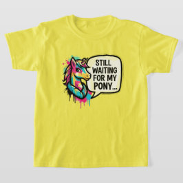 私のポニーを待つカラフルなユニコーン Tシャツ
