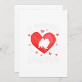 私のポメラニアンは私のバレンタイン バレンタインデーの犬 シーズンカード (正面/裏面)