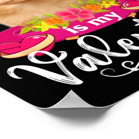 私のポメラニア犬犬は私のバレンタイン恋人は幸せかわいい ポスター (角)