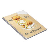 私のポメラニア犬食べ私の宿題 ノートブック (右側)