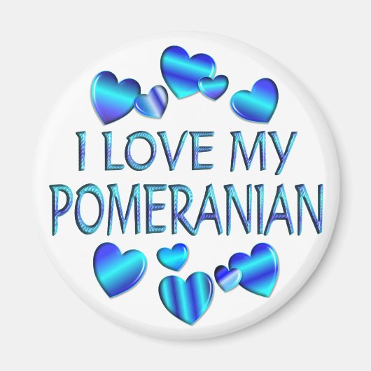 私のポメラニア犬 マグネット (正面)